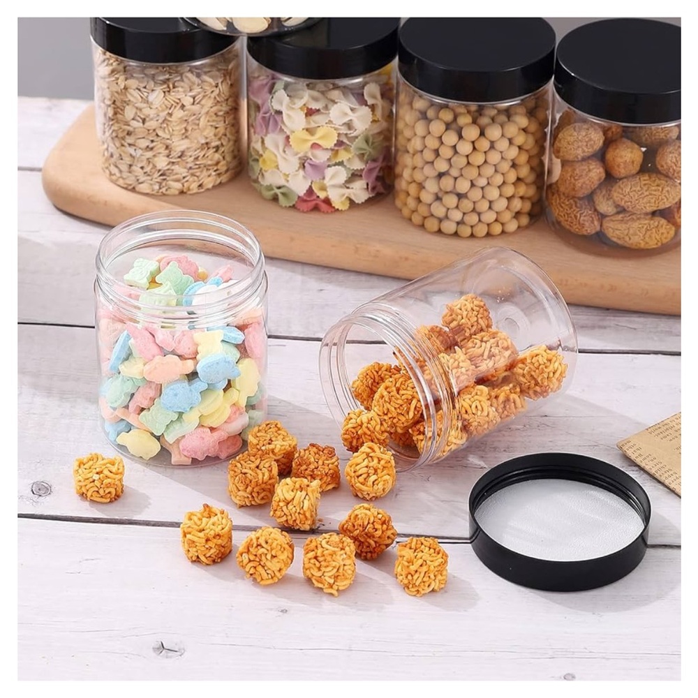 Sets of 15 Plastic Jars With Lids 8oz - Picture 6 of 7